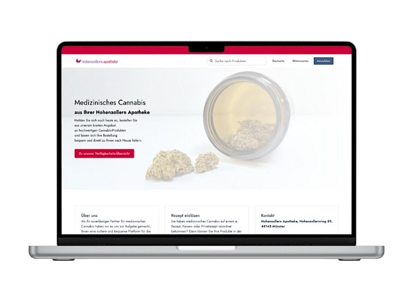 Ansicht des Shops für medizinisches Cannabis