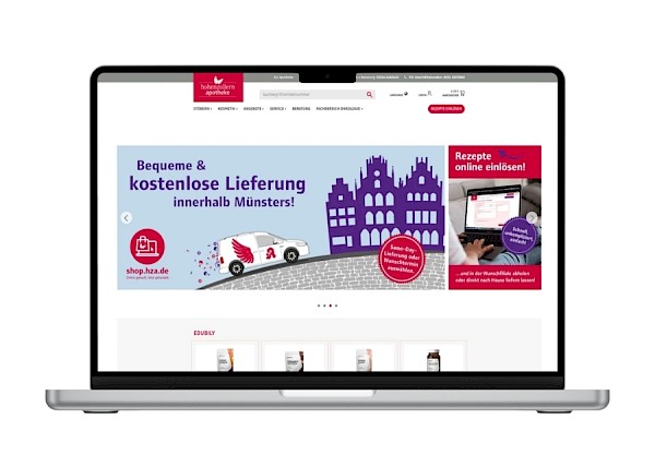 Ansicht des Shops der Hohenzollern Apotheke
